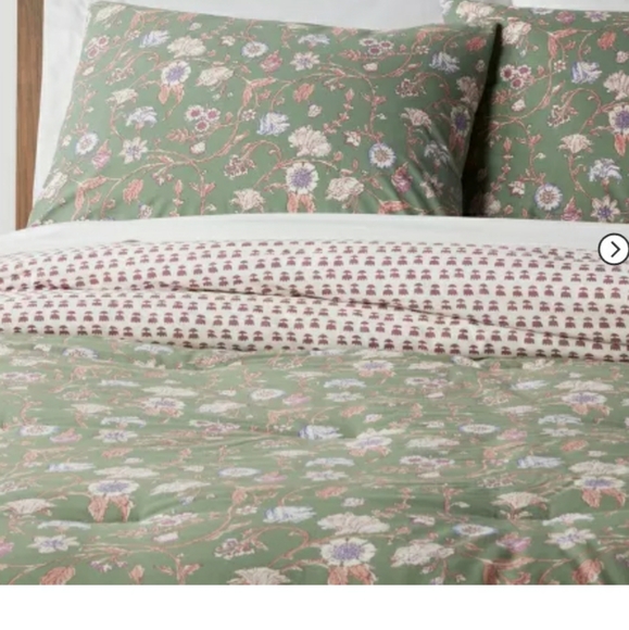 New Threshold Boho reversible printed comforter & sham set Full/Queen - Picture 5 of 12